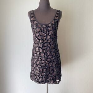 Guess sz 7  scoop neck beaded‎ mini party dress